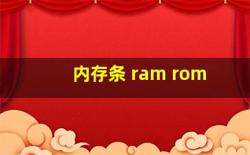 内存条 ram rom